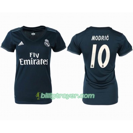 Billige Fotballdrakter Real Madrid MODRIC 10 Dame Bortedraktsett 2018/19 Kortermet